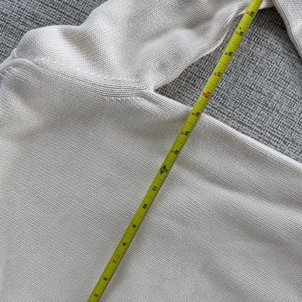 90's Ralph Lauren Sport‎ Cream Cotton Turtleneck Sweater Womens Medium